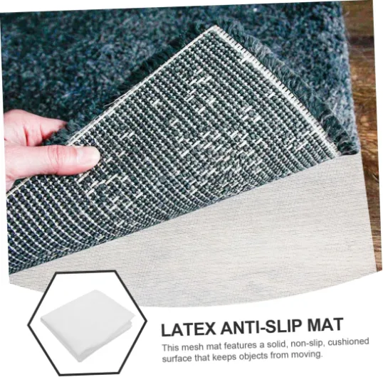 Ciieeo Tapis Antidérapant Intérieur Tissu Mesh Et Latex Fin Extensible pour Chambre Salon Et Salle De Bain