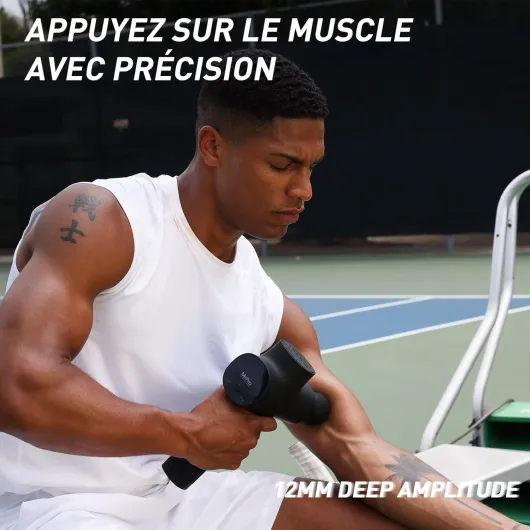 OPOVE Pistolet de massage Masseur musculaire Percussion des tissus profonds Masseur corporel électrique portabl de sport super silencieux pour la relaxation musculaire profonde, opove M3 Pro Noir Negro
