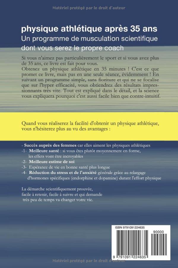 Programme Musculation pour Homme pressé de 35 ans et +: Physique Athlétique 6 exercices 35 minutes