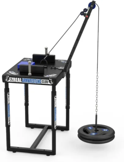 EAC Poulie Musculation Réglable pour Bras de Fer, Machine Musculation Poulie en Acier Robuste, Système d’Entraînement à Câble Compatible avec Disques