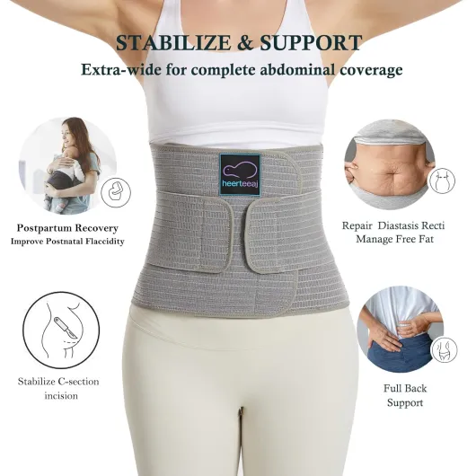 Ceinture abdominale post-partum, ceinture abdominale réglable, pour le soutien abdominal et le soulagement des douleurs dorsales L 1