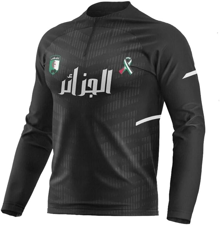 Maillot Algérie Palestine Football AG-178 Manches Longues M Personnalisé