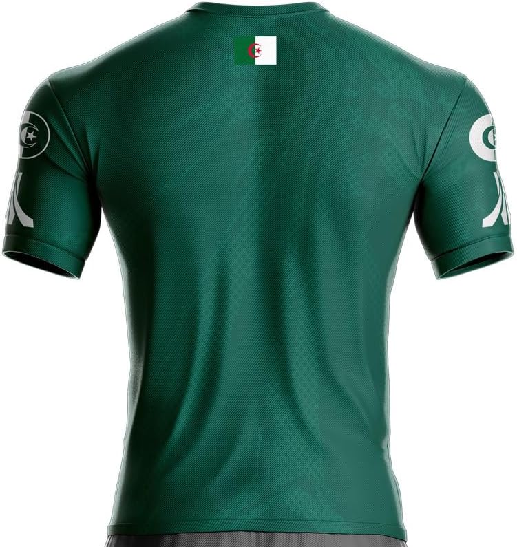 Maillot Algerie Palestine AG-PL-33 Football, Cadeau, Drapeau M Vert