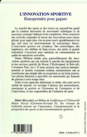 L'innovation sportive - Entreprendre pour gagner
