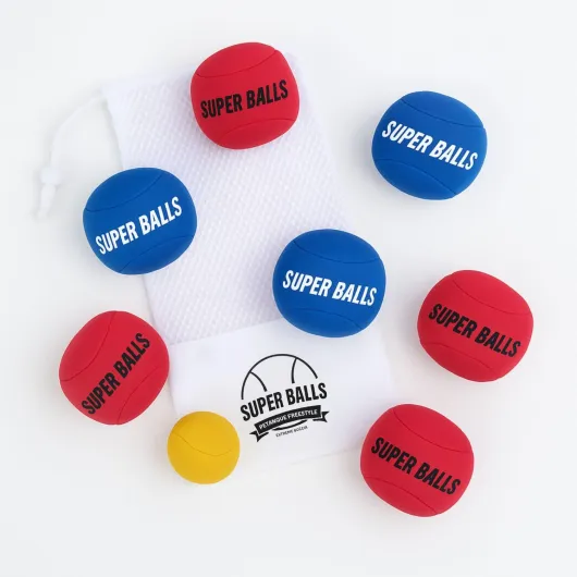 SUPERBALLS – Le Jeu de pétanque Freestyle extrême Boccia pour Tous Les terrains - Rouge & Bleu