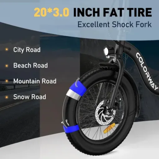 Test COLORWAY BK6G : le vélo électrique pliant costaud mais pas vraiment « portable »