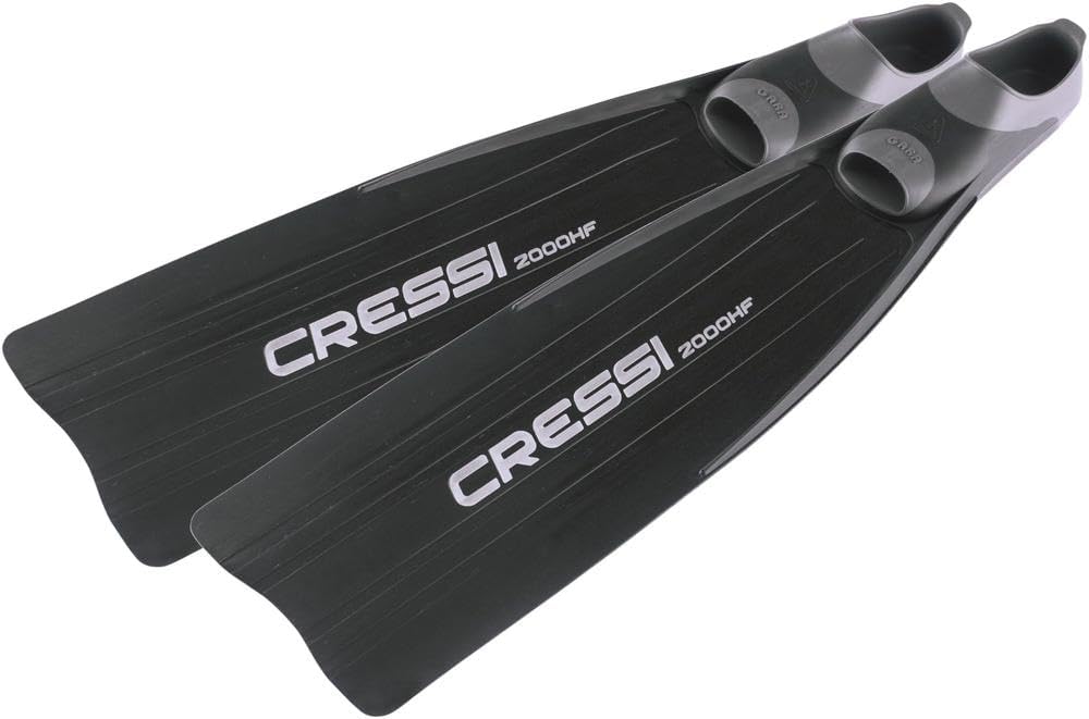 Cressi Gara 2000 HF Palme Apnée/Chasse Sous-marine (Made in Italy) Noir 42/43 Noir