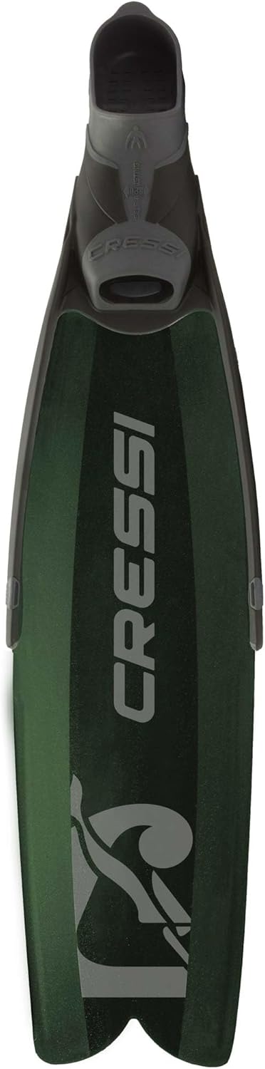 CRESSI Gara Modular Boost Fins Green - Palme Longue Idéale pour la Plongée en Apnée et la Chasse sous-Marine de Niveau Intermédiaire et Avancé, Vert/Noir, Unisexe Adulte 38/39