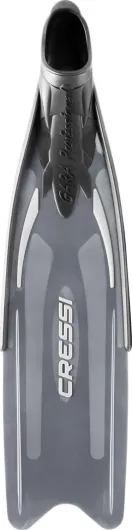 CRESSI Gara Professional LD Fins Silver - Palmes d'Apnée Unisexe à Lame Longue et Souple Haute Performance, Noir/Argent 46/47