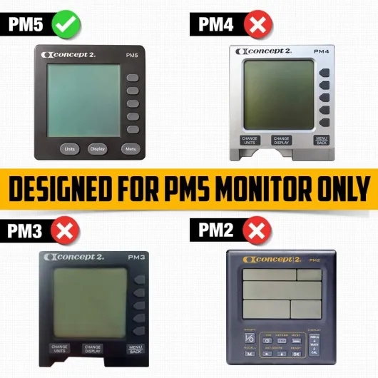 Support de téléphone fabriqué pour Les moniteurs PM5 de rameur, SkiErg et BikeErg - Silicone Fitness Products Noir