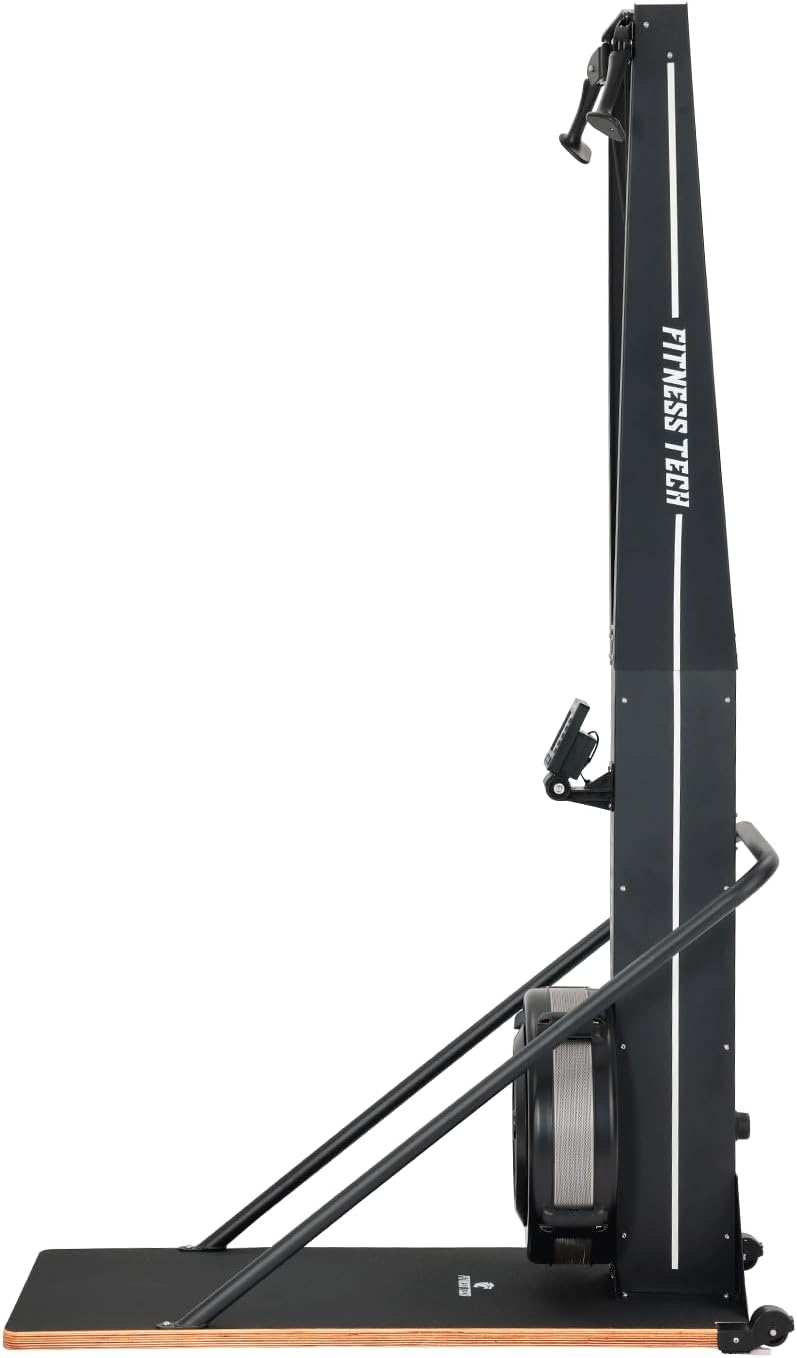 Machine Ski Erg avec Plateforme, entraînement Complet de Musculation et de Cardio, entraînement de Force à Haute Endurance, 130 X 60 X 214 Cm