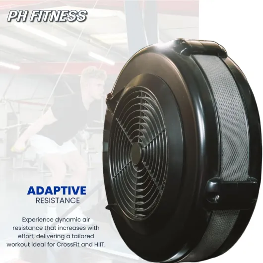 PH Fitness Ski Machine: Advanced Air Resistance Full Body Trainer - Crossfit Compact & HIIT SkiErg pour la Maison - Intensité réglable, Plaque de Base Durable & Design Ergonomique - Max 130kg