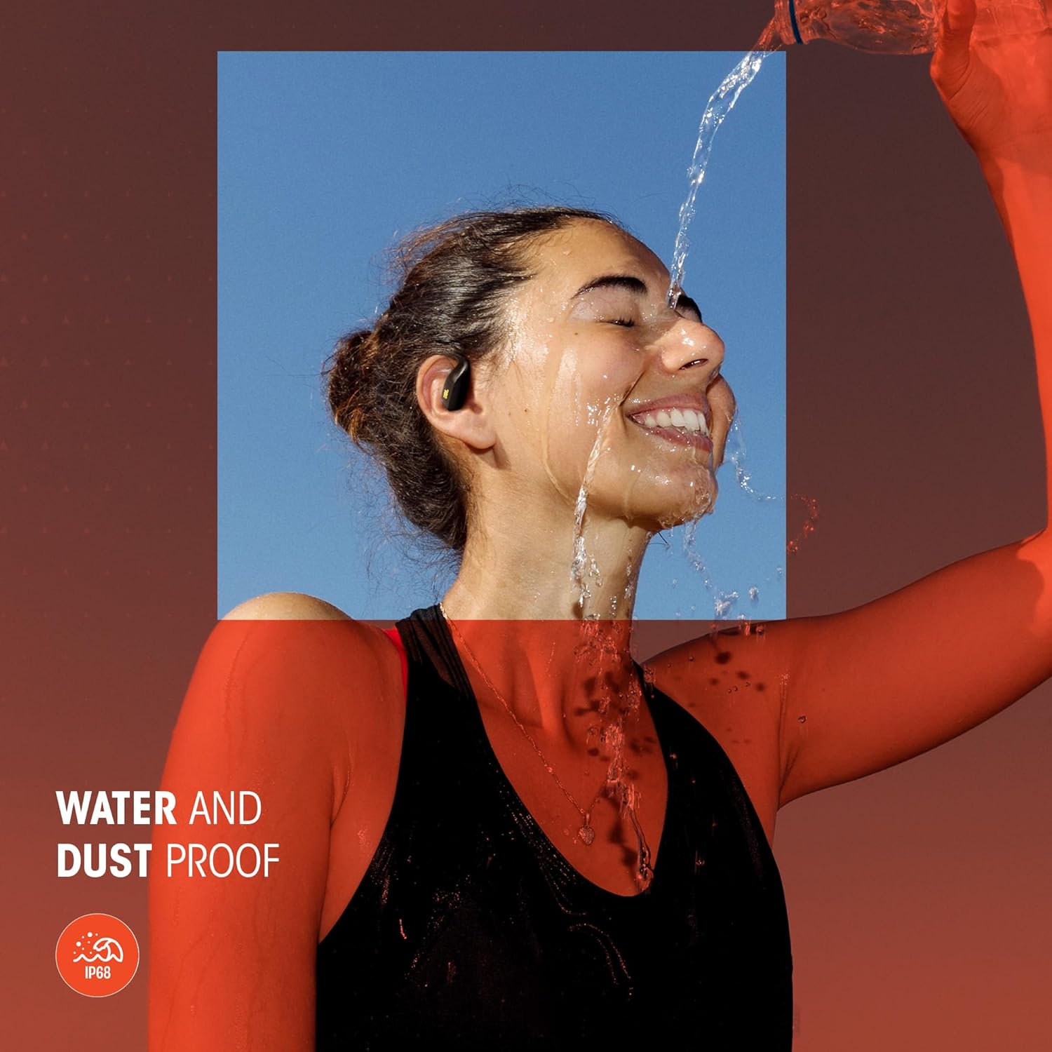 Endurance Zone écouteurs Sportifs Ouverts sans Fil True Wireless, Conception Crochet d'oreille, JBL OpenSound, 32 h d'autonomie, étanches IP68, Google Finder, appli JBL Headphones, Noir/Gris Noir / Gris