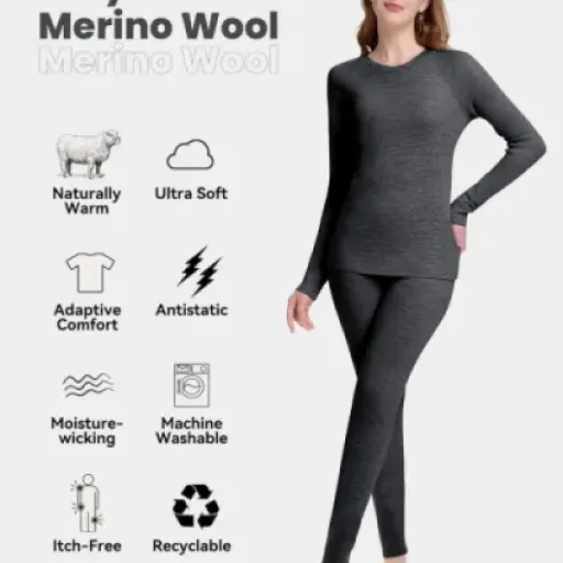 Test woolcano Ensemble Thermique Femme Mérinos 190 : la couche de base qui fait le job sans chichi