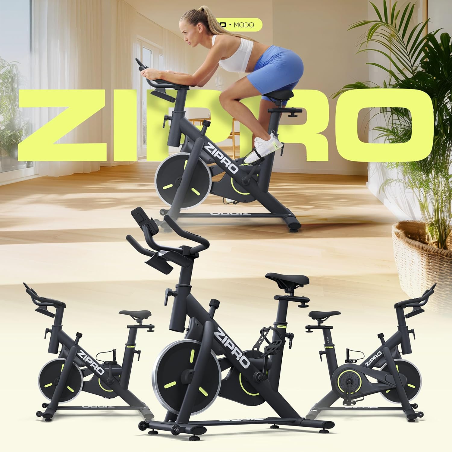 Velo D'appartement Cardio-training Connecté Vélo D Appartement avec Moniteur LCD Résistance Cardio Biking Silencieux Sport pour Maison Capacité 120kg Mécanique Portable – MODO