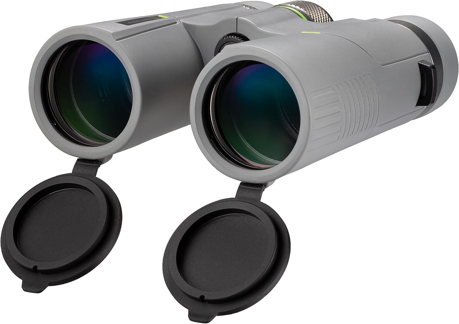 Jumelles 8 x 42 Wave étanches avec Verre BAK-4, Traitement d'UR, oculaire de Porteur de Lunettes, Parfait pour l'observation de la Nature, Les Voyages et la randonnée Gris Jumelles 8 x 42 Simple