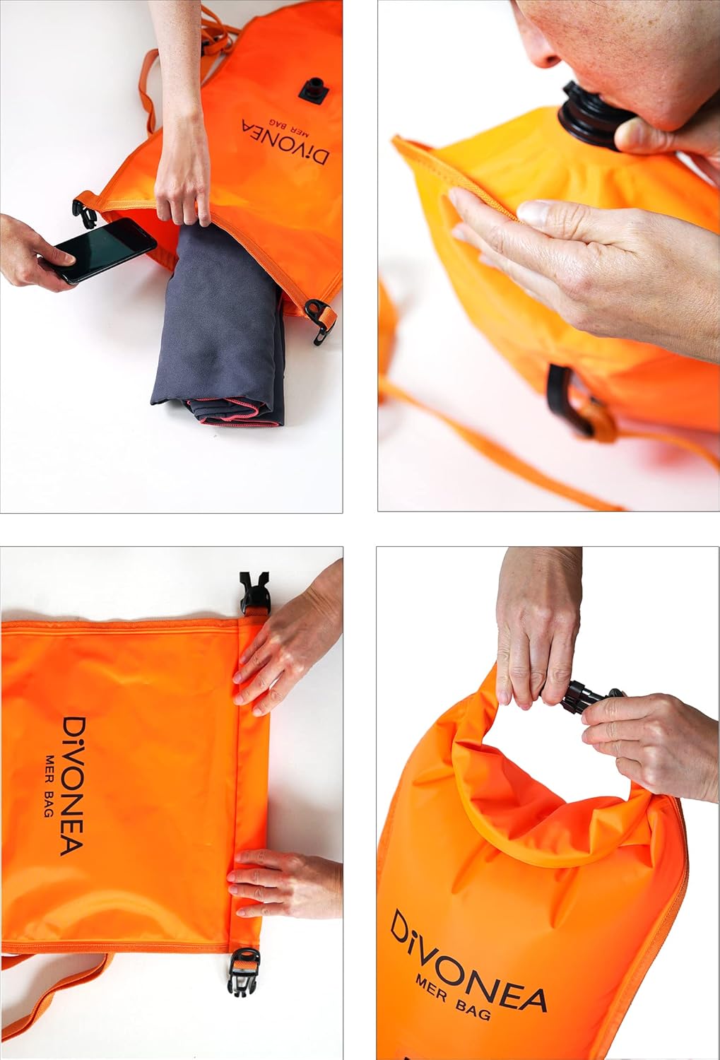 Sac Etanche 28 L + Bouée signalisation Plongée + Flotteur de Nage - 3 Produits en 1 - Accessoires fournis