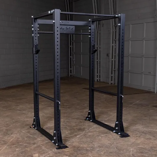 Body-Solid GPR440 Power Rack avec une capacité de poids de 450 kg pour squats, soulevés de terre et entraînement d'haltérophilie, Noir