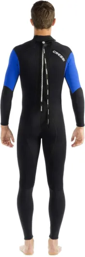 Cressi Morea Man Monopiece Wetsuit 3mm - Combinaison Humide Monopièce pour des Hommes Noir/bleu FR : L (Taille Fabricant : L/4)