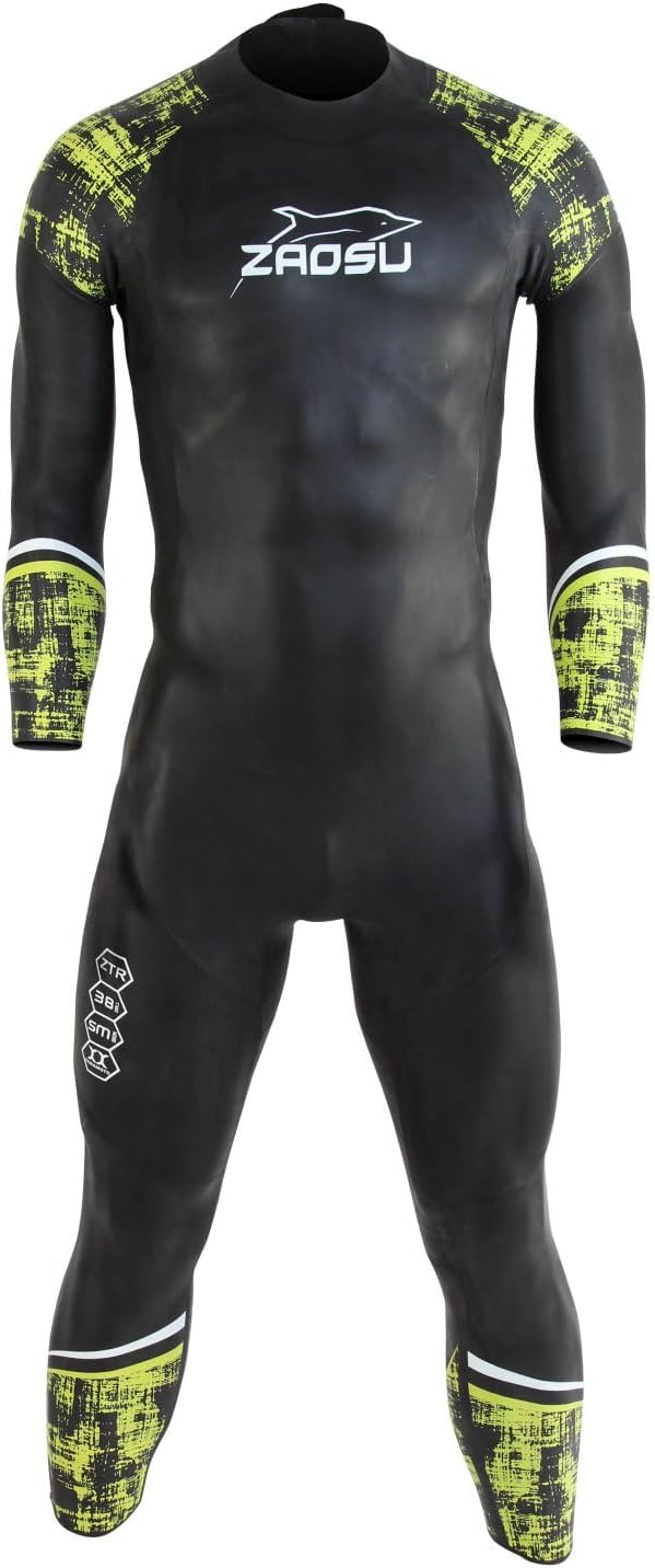ZAOSU - Combinaison de triathlon d'entraînement Z pour homme en néoprène vert fluo M