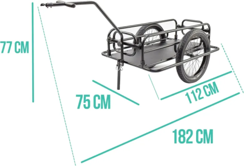 Remorque Pliable pour vélo attelage sur Tige de Selle