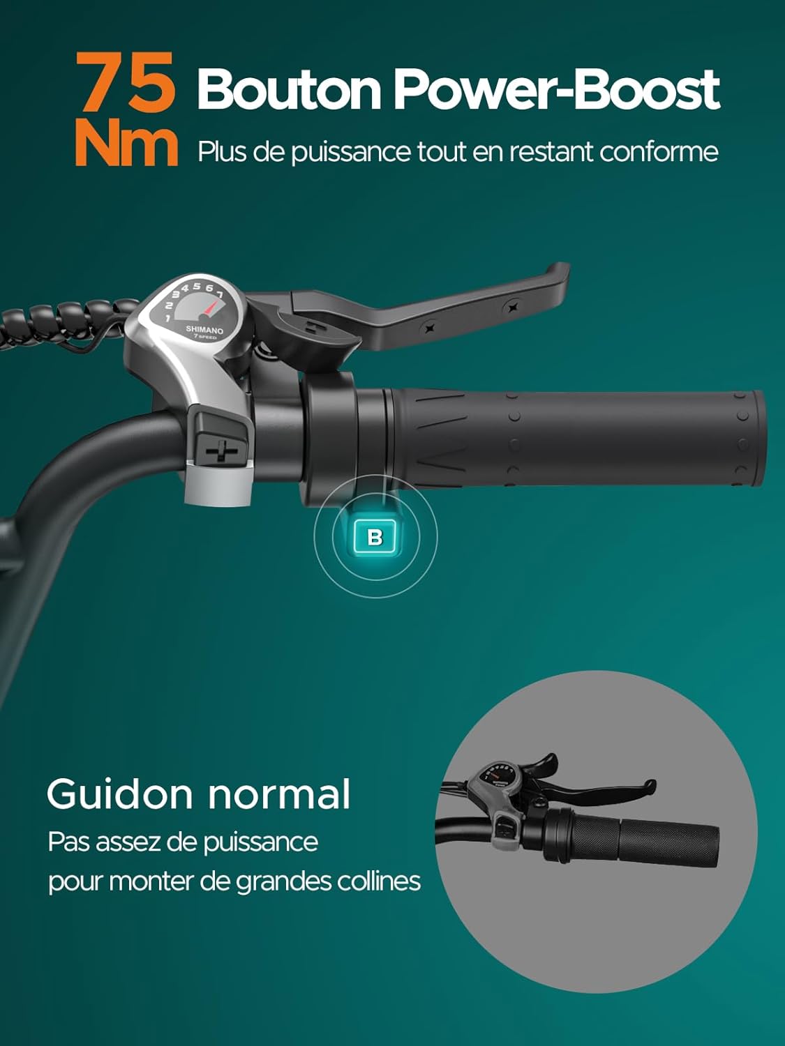 Velo Electrique Homme 20 Pouces-vélo électrique 48V 13Ah Batterie, VTT Electrique Adulte Homme 7 Vitesses avec écran LCD, 25km/h avec Moteur 250w, autonomie jusqu'à 120km L20/L20 Boost Rouge L20 BOOST