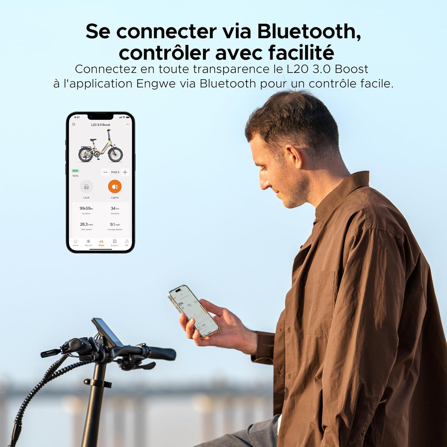 Velo Electrique avec APP, Vélo électrique Batterie 48V 13,5 Ah jusqu'à 135 km, Capteur de Couple et Freins Hydrauliques, Pneus 20 * 3.0, 2 Heures de Charge Jaune