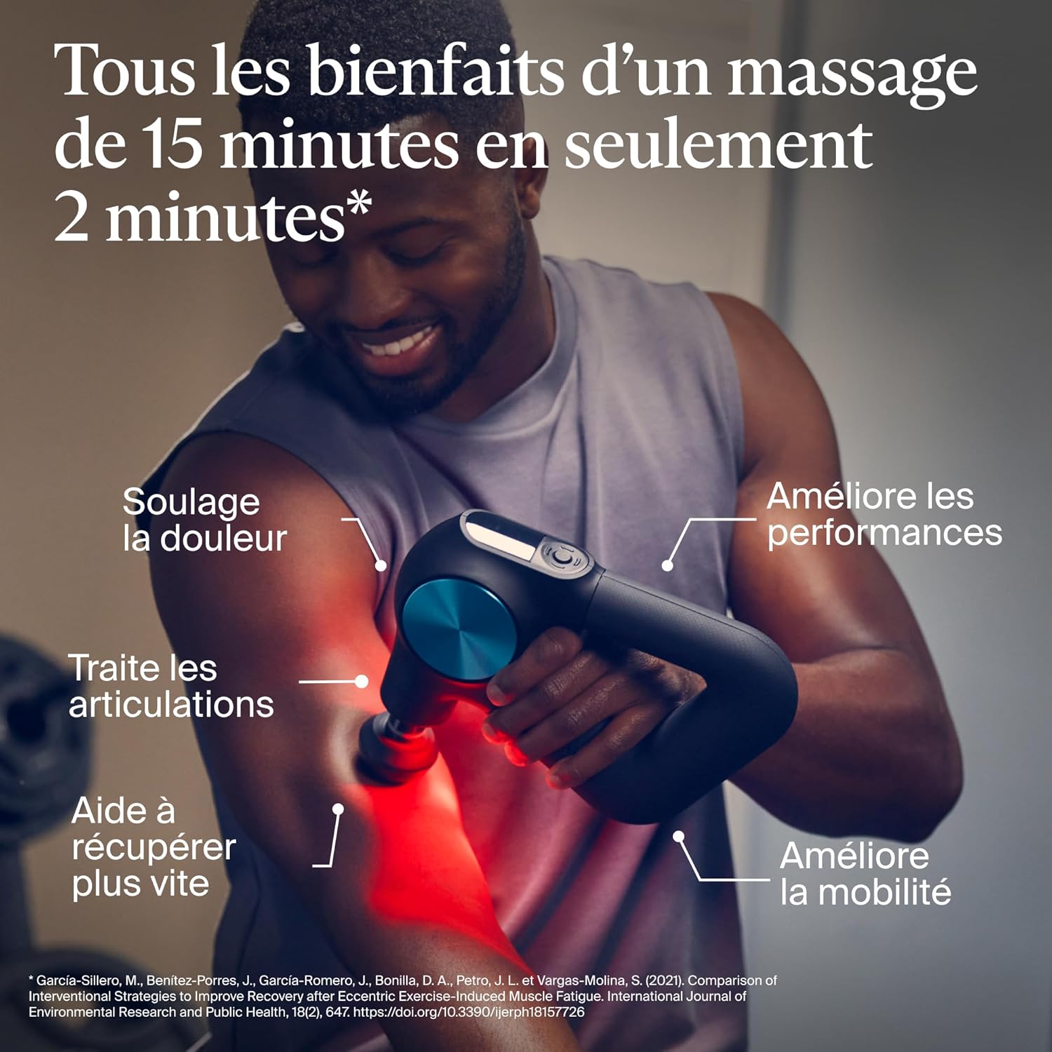 Pro Pistolet de massage portable avec technologie Quietforce et routines préchargées Bluetooth pour soulager la douleur (Pro Plus: Noir)