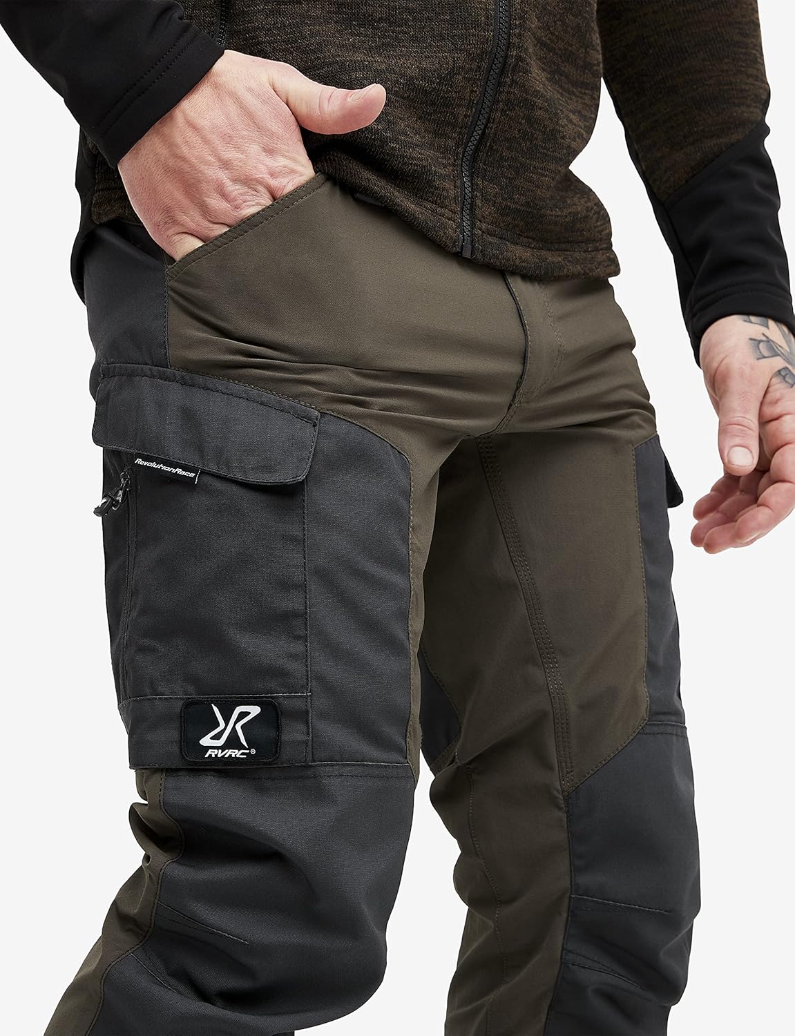 Homme RVRC GP Pants, Pantalon Durable pour la randonnée et Autres activités de Plein air M Mud