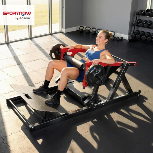 Machine Hip Thrust, Machine pour Fesses avec Porte-Poids, Plateforme Réglable, Coussins, Entraîneur Multifonction pour Fesses avec Roulettes, Capacité 270 kg, Entraînement des Fesses et