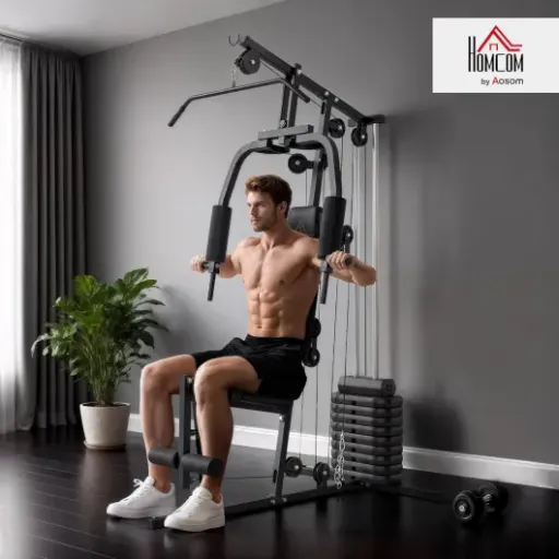 Test HOMCOM Station de Musculation 45 kg : le home gym d’entrée de gamme qui fait le job (avec quelques limites)
