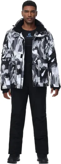 Ensemble veste et pantalon de ski pour homme - Combinaison de neige imperméable pour l'hiver - Veste de snowboard coupe-vent - Combinaison de ski changjia L Noir 3 + noir