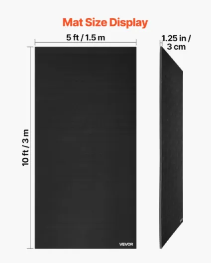 Tapis de lutte en mousse pour arts martiaux - 3 m/1,5 m - Tapis d'entraînement enroulable en PVC imperméable avec cercles - Pour gymnastique, tatami, jiu jitsu, BJJ, MMA, judo 10 x 5 pies (3 x 1.5 x 0.03 m)