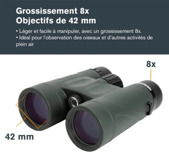 71332 Nature DX 8x42mm Binoculars with Multi-Coated Lens, BaK-4 Prism Glass and Carry Case, Green Nature DX 8x42mm BaK-4 Prism