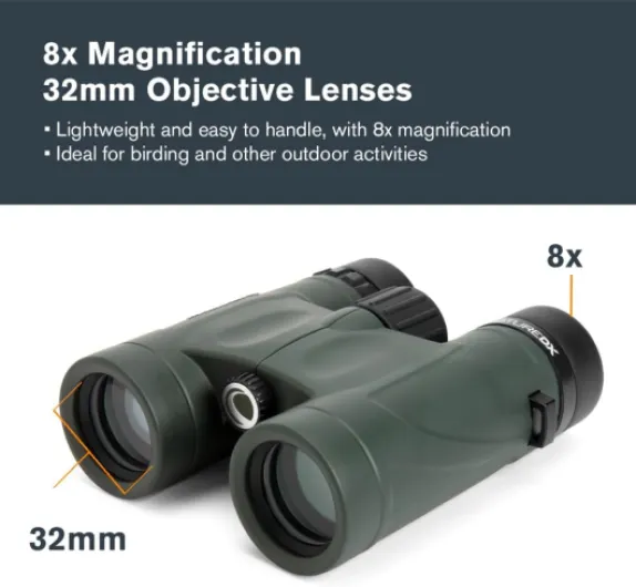 71330 Nature DX 8x32 BaK-4 Prism Binoculars, Green