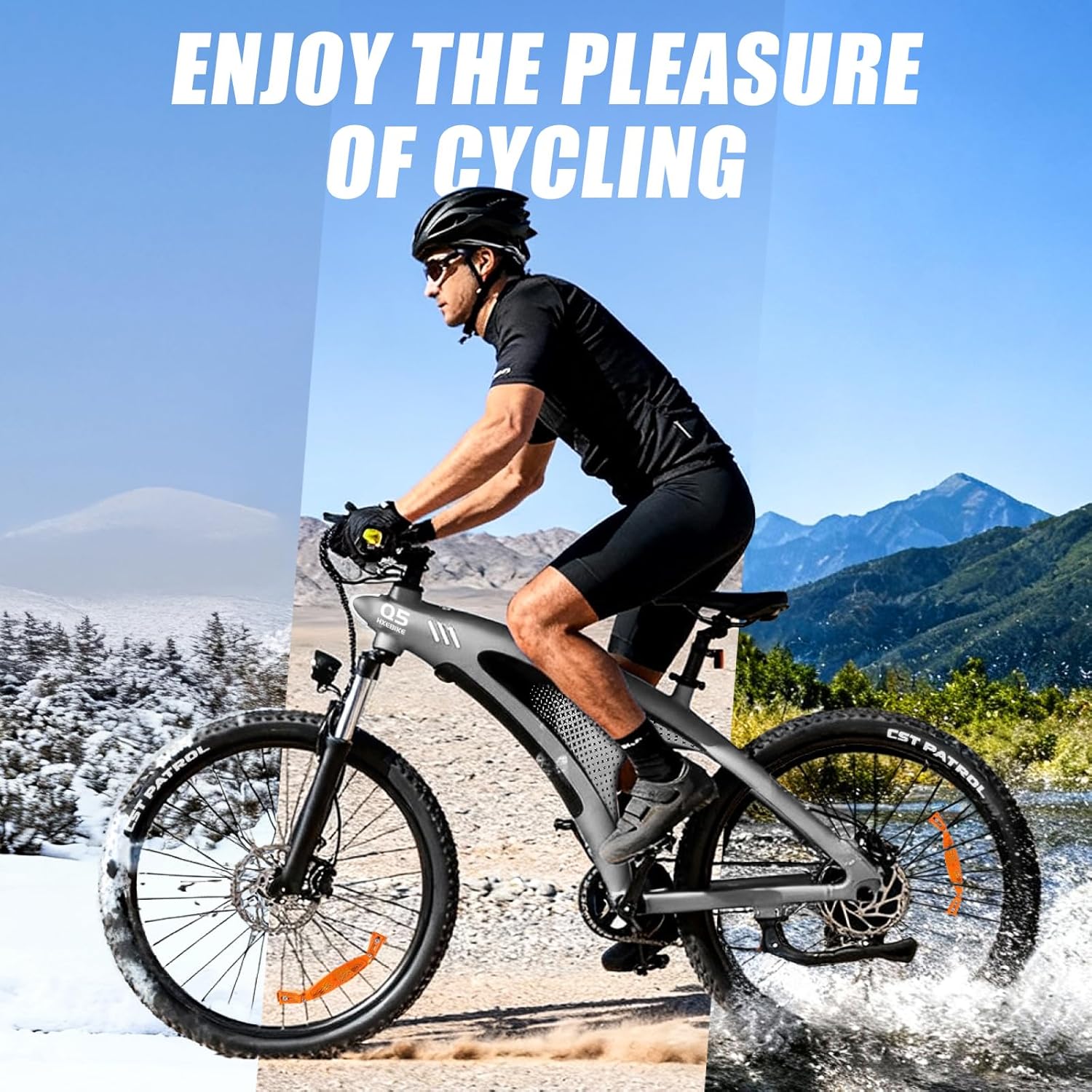 Q5 Shark Vélo Électrique Homme VTT Adulte,Vélo Électrique Ville 27.5”,Capteur De Couple,85Nm,13/20/40Ah,Autonomie 60/110/220km Ebike,Fourche Amortissante Réglable,Hydraulique/Mécanique Disque 40A Gris-2 Batteries