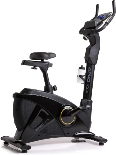 Vélo d'appartement iConsole Rook, Ergomètre Fitness, Vélo d'appartement magnétique, Ergomètre jusqu'à 150 kg, Vélo d'intérieur, Vélo d'entraînement à domicile, Vélo ergomètre filaire Black-Gold