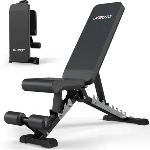 Test JOROTO MD60 : le banc de muscu pliable qui fait le job pour une salle à la maison