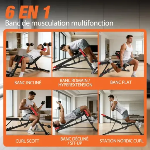 Test DH FitLife 2026 Premium Banc de musculation 6-en-1 : un vrai banc costaud pour un home gym sérieux