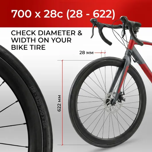Varano Paire Slick 28-622 700x28c Pneu - 2 Pneus Route 700x28c Tubeless avec Protection Anti-Crevaison Nylon 1mm LVL5 120 TPI - Pneus 700c Pliables Aramide pour Vélos Course, Touring, Urbains