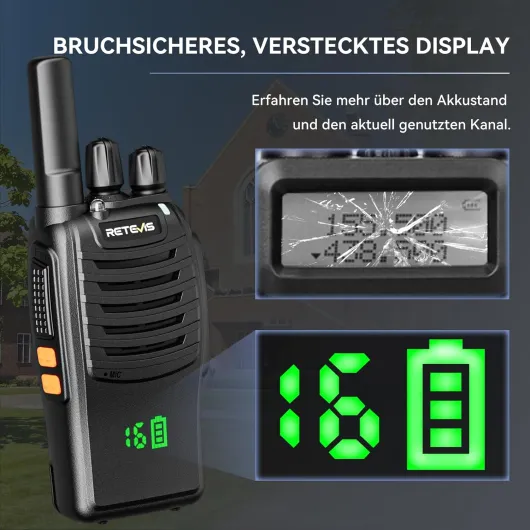 H777H Talkie Walkie, Talkie-Walkie avec écran, Talkie Walkies Rechargeable avec Chargeur à 6 Emplacements, Walkie Talkie Professionnel pour Sécurité, Restaurants (Noir, 6 Pièces) avec écran caché