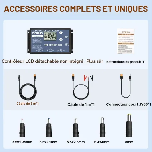 300W Kit Panneau solaire PLIABLE portable MONOcristallin avec 2 ports USB Pour Plein air