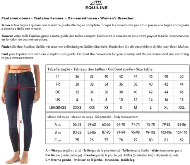 Equiline Pantalon d'équitation pour femme modèle CERIEK Full Grip – Vêtements de sport pour montage anglais, pantalon technique pour aller à cheval (IT, nombre, 40, régulier, blanc)