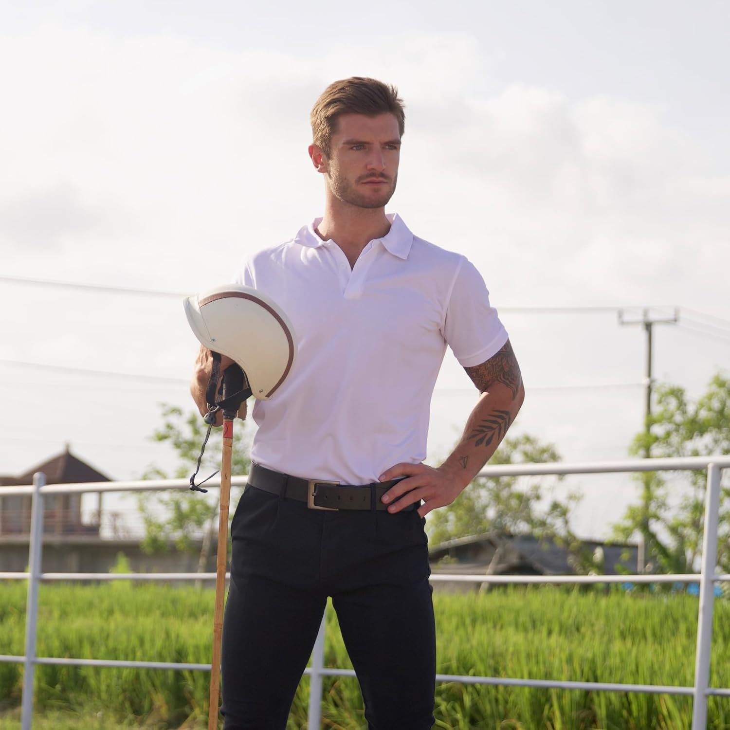 3er Pack Polo Homme Manches Courtes Confort Loisirs Tee Shirt Homme Respirant Hygroscopique Coupe Standard T T-Shirt Golf Outdoor T-Shirt d'été L Noir Gris Blanc
