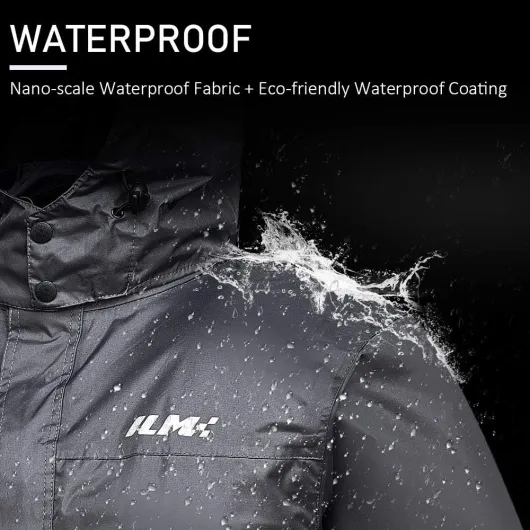 Combinaison Pluie Imperméable Moto Homme-Vêtements de pluie Résistante à l'usure, 6 Poches, Ensemble de 2 Pièces avec Veste et Pantalon Gray-men XL