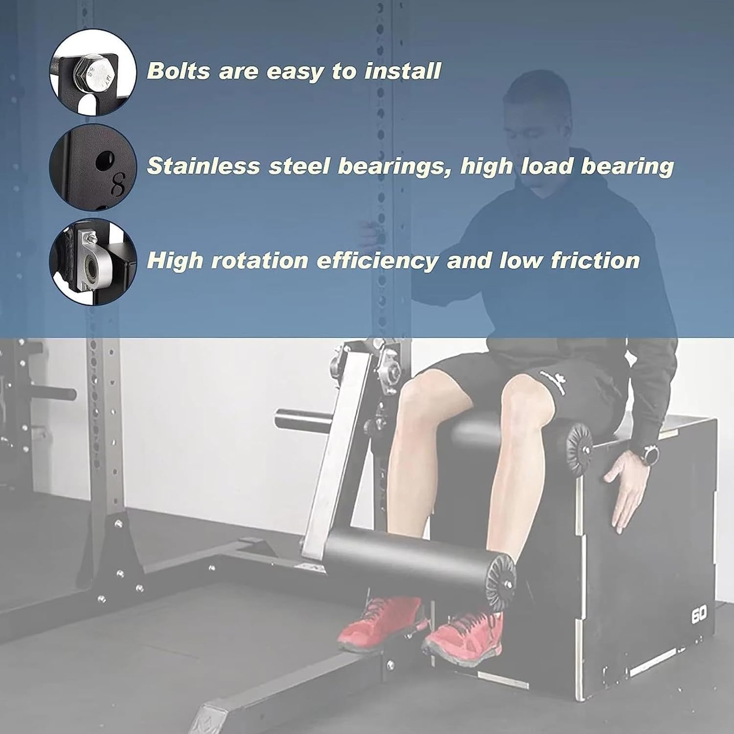 Machine d'extension et de curl des Jambes assises, Attaches pour Rack Leg Power Cage, fixation d'extension des jambes pour salle de gym à domicile, fixation pour équipement d'entraînement,16mm