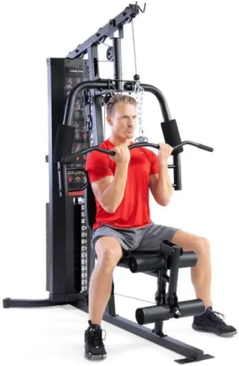 Marcy Appareil à Charges guidées Eclipse HG3000 Compact Home Gym - Tour de Poids de 68 kg - Poulie Haute et Basse - Poids Maximal de l’utilisateur 135 kg - 4 Versions Anthracite