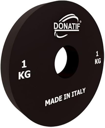 Microcharge disques de gym, disque microcharge haltère en acier, petite plaque poids haltère professionnel (Nero 1 Kg 28mm)