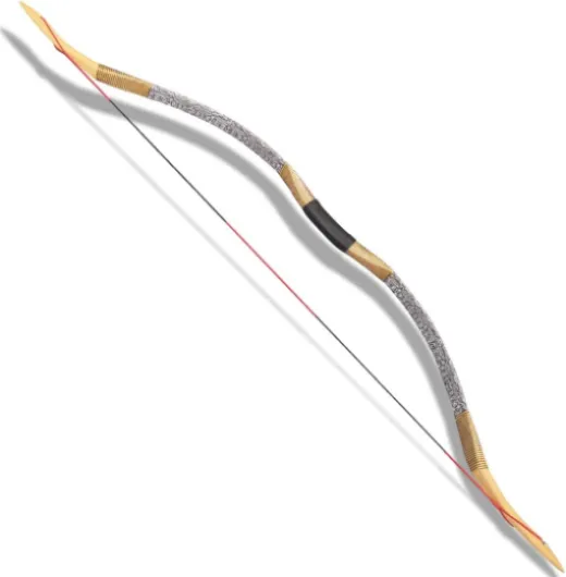 Tir à l'arc Traditionnel Arcs Longs Longbow Fait à la Main 25-40lbs Arc Classique Arc de Chasse Cheval Arc Chasse en Plein air Cible Pratique (Noir, 25LBS)