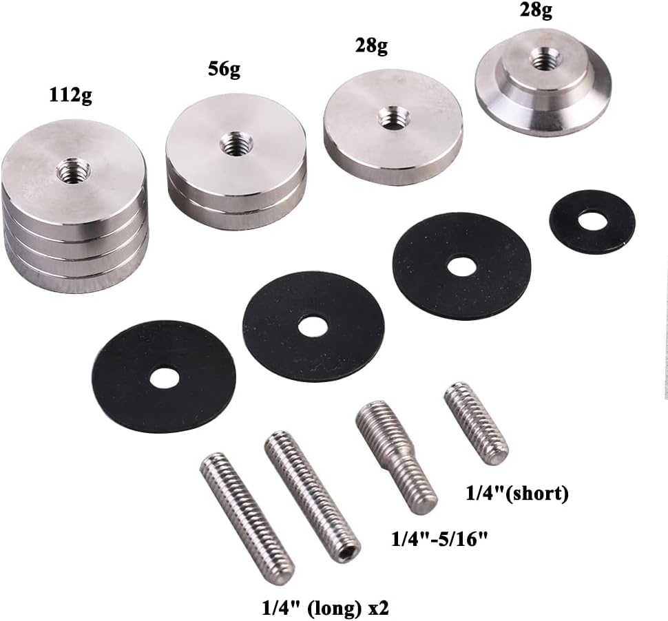 BICASTER Poids du stabilisateur d'arc Poids Total 224g Arc Classique à Arc Nu 304 en Acier Inoxydable